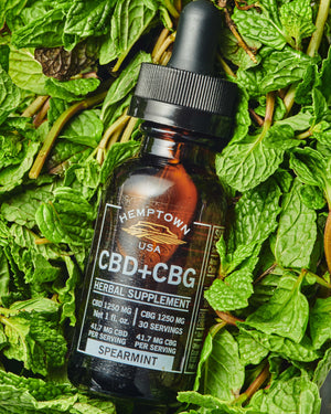 Spearmint 2500 mg CBD + 2500 mg CBG Tincture 🌿🌿 - Hemptown Naturals