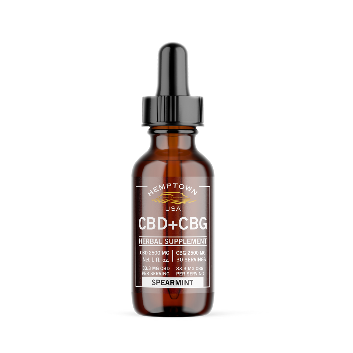 Spearmint 2500 mg CBD + 2500 mg CBG Tincture 🌿🌿 All-natural with MCT ...