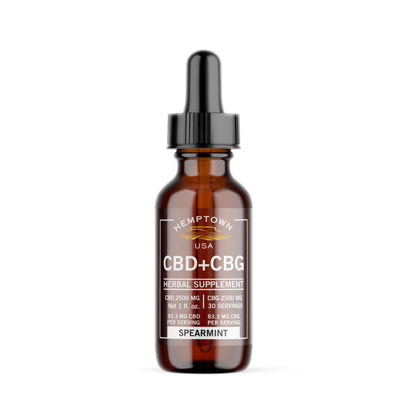 Spearmint 2500 mg CBD + 2500 mg CBG Tincture 🌿🌿 - Hemptown Naturals