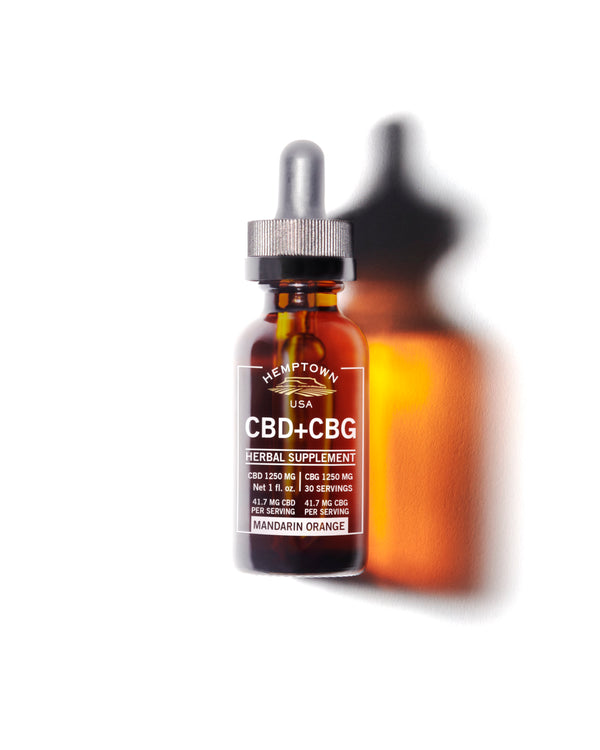 Mandarin Orange 1250 mg CBD + 1250 mg CBG Tincture 🍊 - Hemptown Naturals