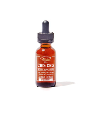 Spearmint 1250 mg CBD + 1250 mg CBG Tincture 🌿 - Hemptown Naturals