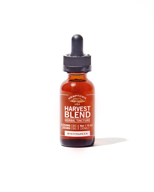 Harvest Blend Wintergreen 1250 mg CBD + 250 mg CBG Tincture ❄️