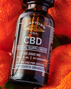Mandarin Orange 2500 mg CBD Tincture  🍊 - Hemptown Naturals